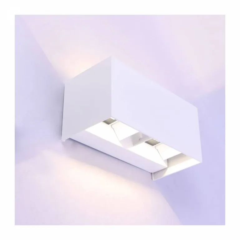 Aplique Cube Plus acabado blanco LED 20w 4000k 1400lm IP54 estilo moderno