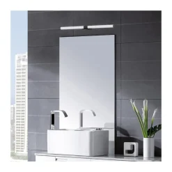 Aplique de pared Bonne LED 8w 720lm 4000k IP44 66cm moderno acabado negro ideal para baños