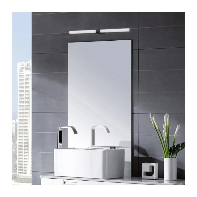 Aplique de pared Bonne LED 8w 720lm 4000k IP44 66cm moderno acabado negro ideal para baños