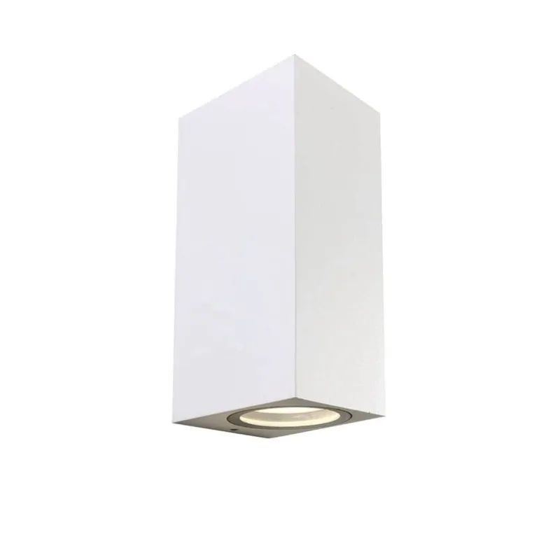 Aplique de pared Confo 2L aluminio blanco 2XGU10 exterior estilo moderno IP44