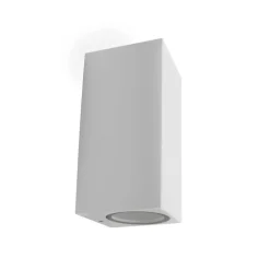 Aplique de pared Confo 2L aluminio blanco 2XGU10 exterior estilo moderno IP44