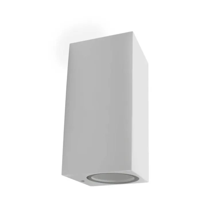 Aplique de pared Confo 2L aluminio blanco 2XGU10 exterior estilo moderno IP44