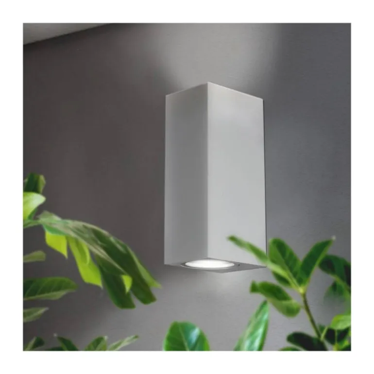 Aplique de pared Confo 2L aluminio blanco 2XGU10 exterior estilo moderno IP44