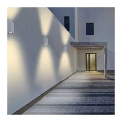 Aplique de pared Confo 2L aluminio blanco 2XGU10 exterior estilo moderno IP44