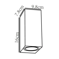 Aplique de pared Confo 2L aluminio blanco 2XGU10 exterior estilo moderno IP44
