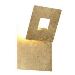 Aplique de pared Leano Oro Cuadrado LED 6w 3000k