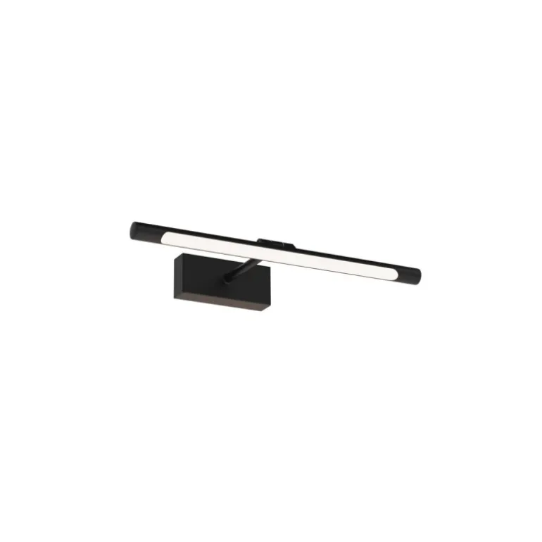 Aplique de pared Madge LED 6w 420lm 4000k IP44 40cm moderno acabado negro ideal para baños