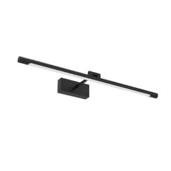 Aplique de pared Madge LED 8w 560lm 4000k IP44 60cm moderno acabado negro ideal para baños