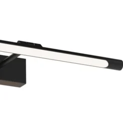 Aplique de pared Madge LED 8w 560lm 4000k IP44 60cm moderno acabado negro ideal para baños