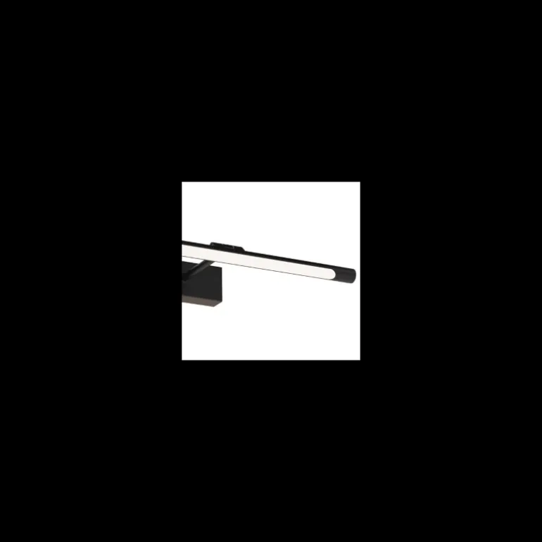 Aplique de pared Madge LED 8w 560lm 4000k IP44 60cm moderno acabado negro ideal para baños