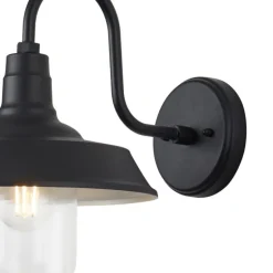 Aplique de pared Medina Negro 1XE27 IP44