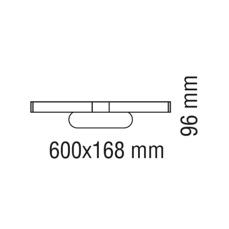 Aplique de pared Odile LED 8w 880lm 4000k IP44 60cm moderno acabado negro ideal para baños