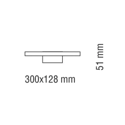 Aplique de pared Roth LED 6w 4000k 420lm IP44 acabado negro estilo moderno 30cm con 3 modos de instalación diferentes