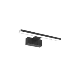 Aplique de pared Roth LED 6w 4000k 420lm IP44 acabado negro estilo moderno 30cm con 3 modos de instalación diferentes