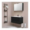 Aplique de pared Roth LED 8w 4000k 560lm IP44 acabado negro estilo moderno 40cm con 3 modos de instalación diferentes