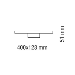 Aplique de pared Roth LED 8w 4000k 560lm IP44 acabado negro estilo moderno 40cm con 3 modos de instalación diferentes