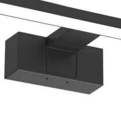 Aplique de pared Roth LED 12w 4000k 840lm IP44 acabado negro estilo moderno 60cm con 3 modos de instalación diferentes