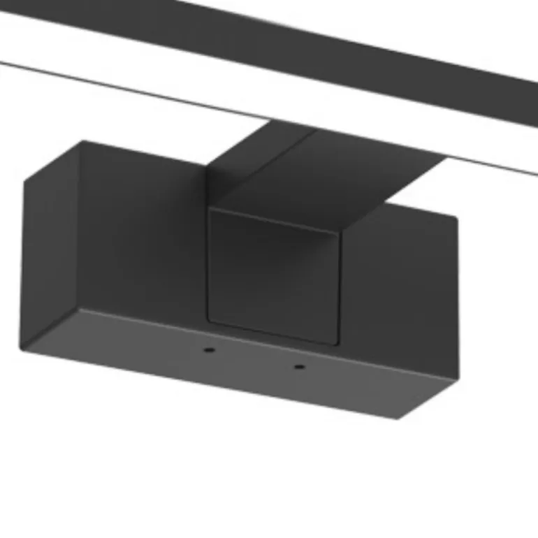 Aplique de pared Roth LED 12w 4000k 840lm IP44 acabado negro estilo moderno 60cm con 3 modos de instalación diferentes