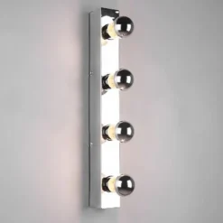 Aplique de pared Theatro Cromado 4XE27 55CM Ancho
