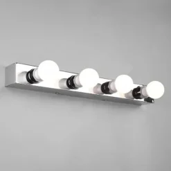 Aplique de pared Theatro Cromado 4XE27 55CM Ancho
