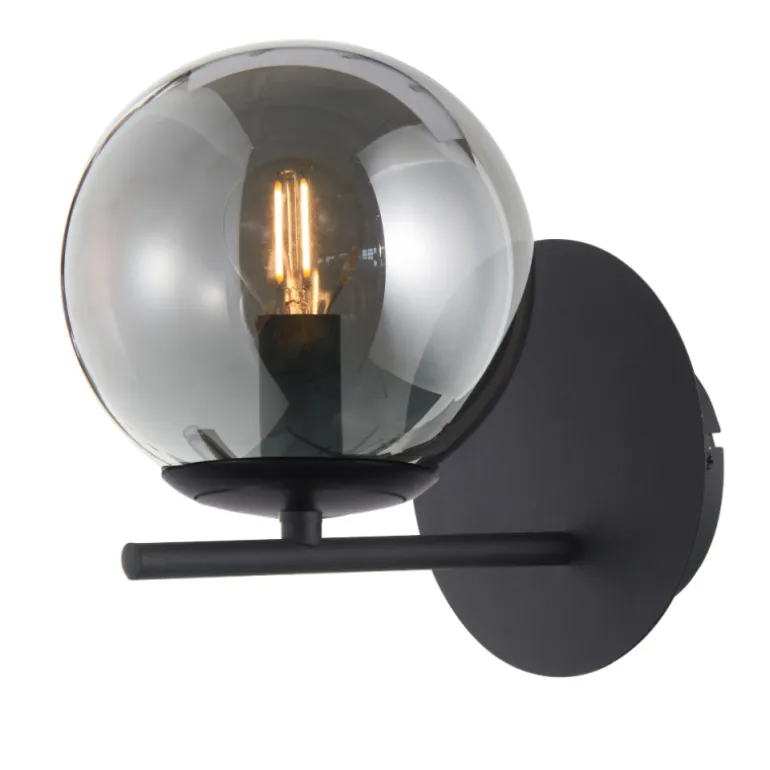 Aplique de pared Vary 1L Negro 1xE14
