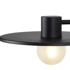 Aplique de pared Yidda Negro 1XE27 IP44