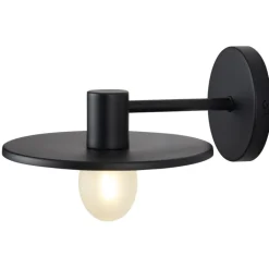 Aplique de pared Yidda Negro 1XE27 IP44
