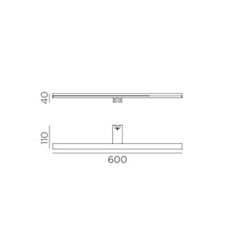 Aplique Tiwall 16w 3000k cromo