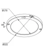 Downlight superficie 18w 3000k sensor