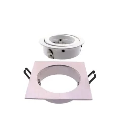 Empotrable de techo Helium cuadrado en aluminio 1XGU10 estilo moderno 9x9cm
