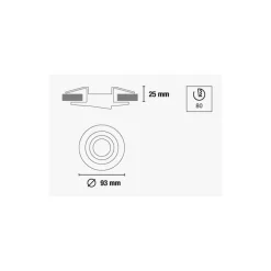 Empotrable de techo Helium redondo en aluminio blanco 1XGU10 estilo moderno 9x9cm