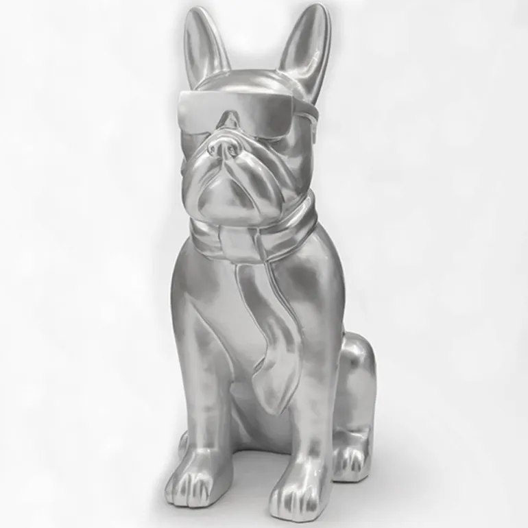 Figura Bulldog Plata XXL