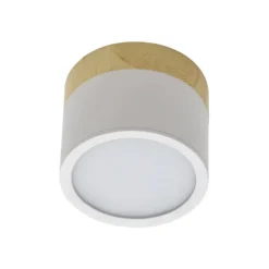 Foco de superficie madera/blanco