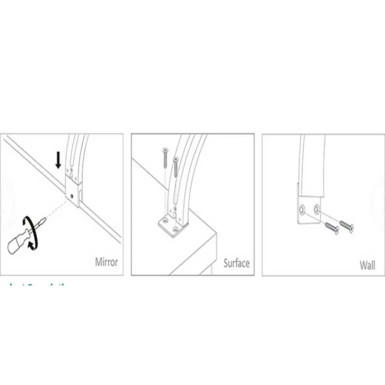 Kit aplique Tiwall 30cm cromo