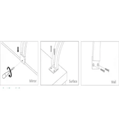 Kit aplique Tiwall 60cm cromo