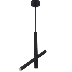 Lampara colgante Bambu 2l negro