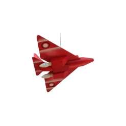 Lampara colgante reactor rojo