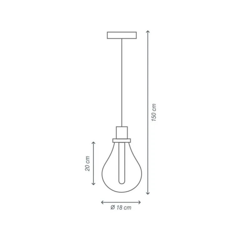Lámpara Bulb Negro mate