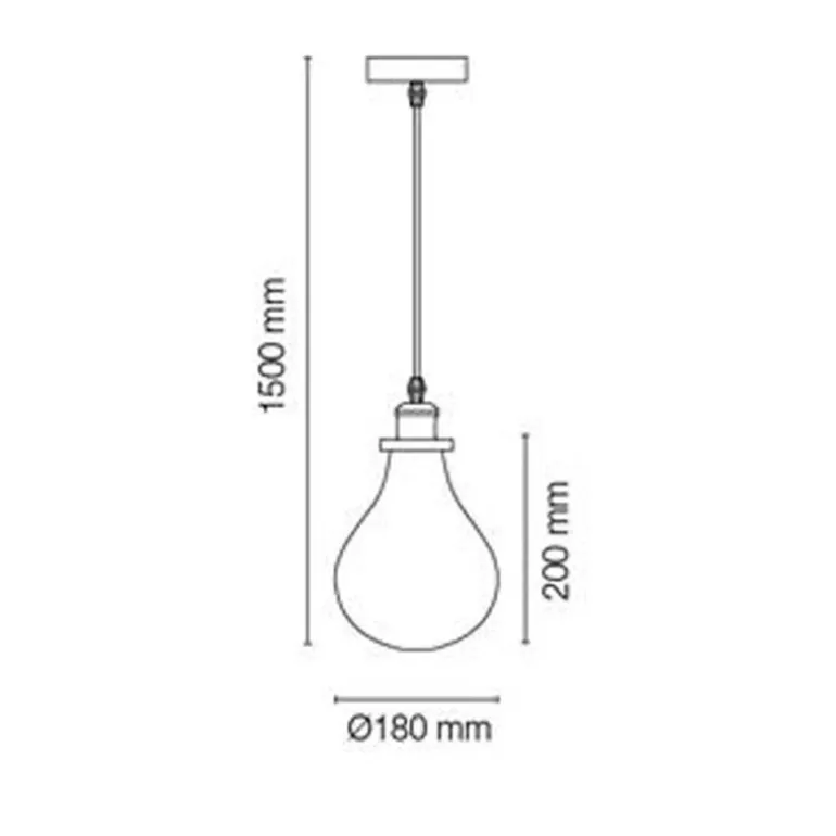 Lámpara Bulb Negro mate