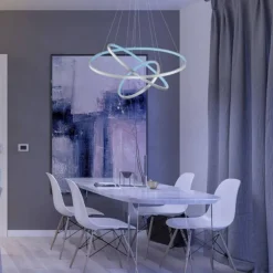 Lámpara colgante Aarón RGB+APP Níquel