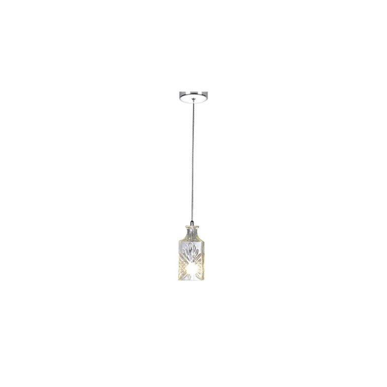 Lámpara colgante Cristal transparente con relieve
