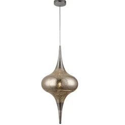 Lámpara colgante de techo Amman Cromo 1XE27 30CM Ø