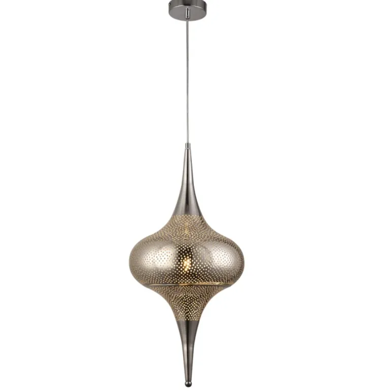 Lámpara colgante de techo Amman Cromo 1XE27 30CM Ø