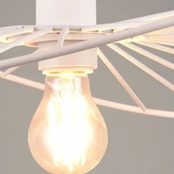 Lámpara colgante de techo Chapeau Blanco 1XE27 60cm Ø