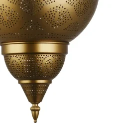 Lámpara colgante de techo Dibba 1XE27 acabado metal cobre estilo árabe 30cm Ø