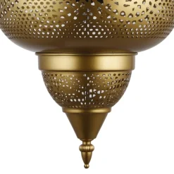Lámpara colgante de techo Hatta 1XE27 acabado metal cobre estilo árabe 30cm Ø
