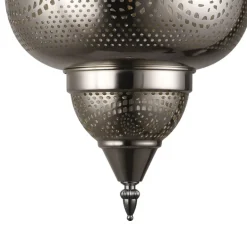 Lámpara colgante de techo Hatta 1XE27 acabado metal cromo estilo árabe 30cm Ø