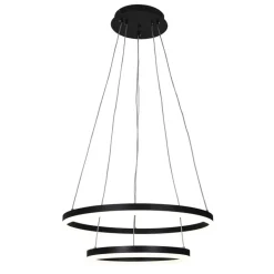 Lámpara colgante Doble Negro 40+60