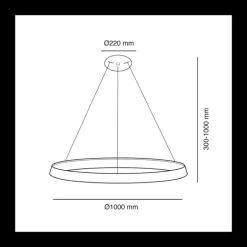 Lámpara colgante Lizer 100cm Ø