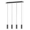 Lámpara colgante Marley 4l Negro